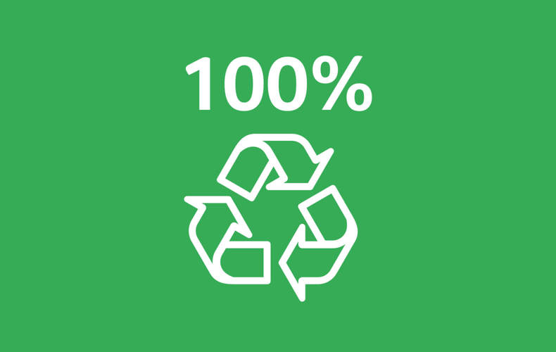 Des emballages 100 % recyclables